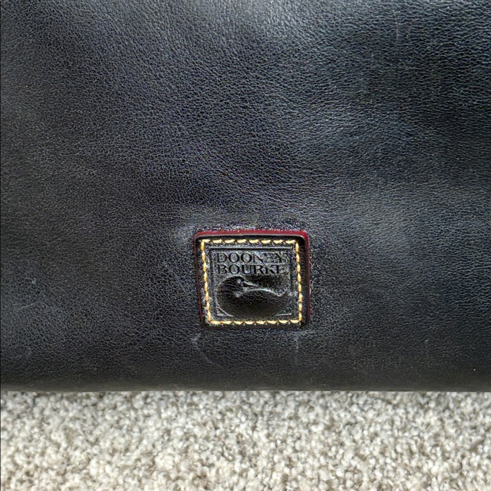 Dooney & Bourke Supple Florentine Leather in a Hobo Bag, Navy, Gently Used - Picture 2 of 11